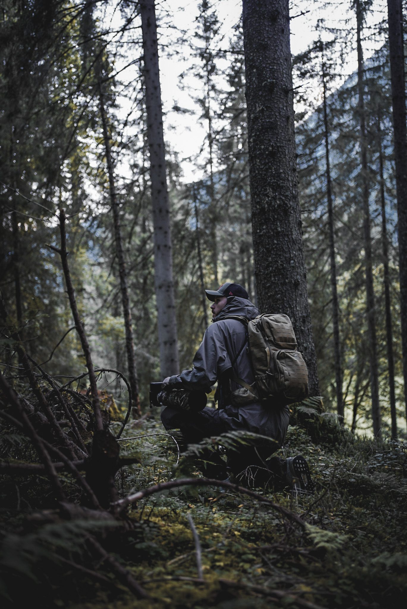 Chris Schwaiger on location during a wildlife photography expedition